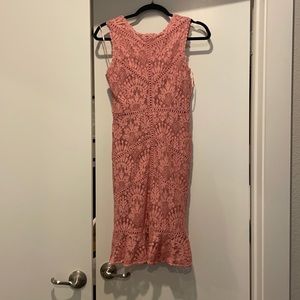 New Look Pink Lace Midi Dress